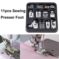 11pcs Pressing Zipper Roller Presser Foot For Domestic Sewing Machines Snap on