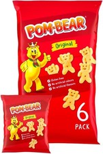 Pom Bear Original Multipack Crisps, Pack of 6 • BearShaped Potato Snacks • Or...