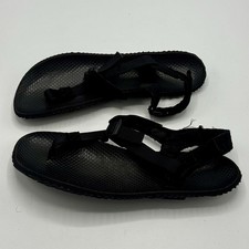 Sandalias minimalistas descalzas Shamma Warrior con tiras negras para hombre 6,5 para mujer 7,5-8
