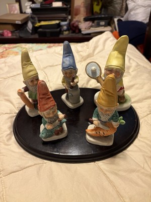 Lot Of 4 Brinns Gnomes Ceramic Collection Vintage Made In Taiwan.  G 14