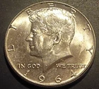 (1) Uncirculated 1964(P) JFK Half Dollar (90% Silver)