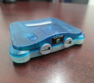 Raspberry Pi 5 8GB  Nintendo 64 Translucent Blue Clear Case +32GB Micro-SD card