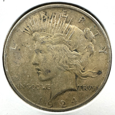 1924 $1 Silver Peace Dollar (89109)