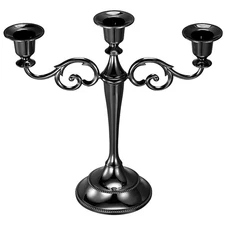 Candelabra Candle Holders 3 Arm Metal Candlestick Stand for 10" Taper Candles