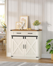Sideboard Farmhouse Storage Cabinet Drawer Cupboard Adjustable Shelf Kitchen