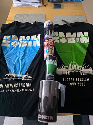 Rammstein Europe Stadium Tour 2023 Olympiastadion T-Shirt Kurzarm Gr. L