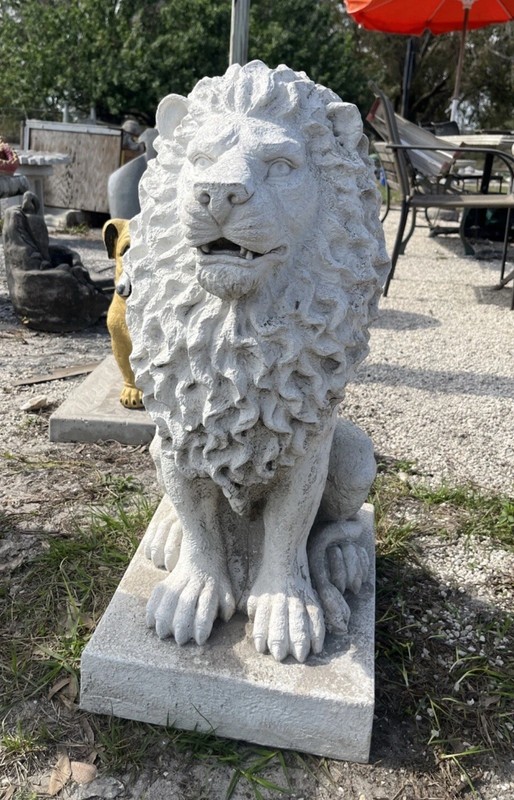 latex fiberglass mold Make Concrete Or Plaster 27.5 Inches Tall Lion