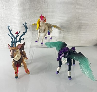 Mega Construx Crystal Creatures Exclusive Rainbelle + Rosestone+nightsky Figures