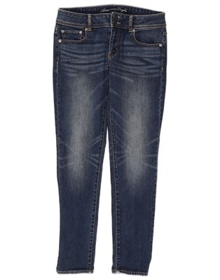 American Eagle Damen Skinny Jeans US 6 Medium W30 L29 Marineblau Baumwolle BE03