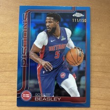 2025-26 Topps Chrome Blue Refractor 111/150 Malik Beasley #36