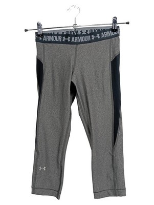 Under Armour Damen Leggings 3/4 Sportlich Grau Gr. 36