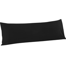 Microfiber Body Pillow Cover, 20x54 Inches, Stain Resistant, Black