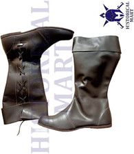 Handmade Medieval Leather Boots Authentic Viking Renaissance Fair Footwear  For