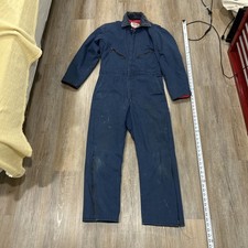 Vintage Walls Blizzard Pruf Coveralls Mens Medium Blue Insulated USA Made