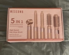 Mescomb 5-in-1 Hot Air Styler 110,000 RPM W/Auto Wrap Curlers Salon Quality Hair