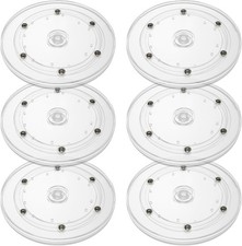 6PCS 6" Lazy Susan Turntable Organizer for Spice Rack Kitchen Cabinet Countertop