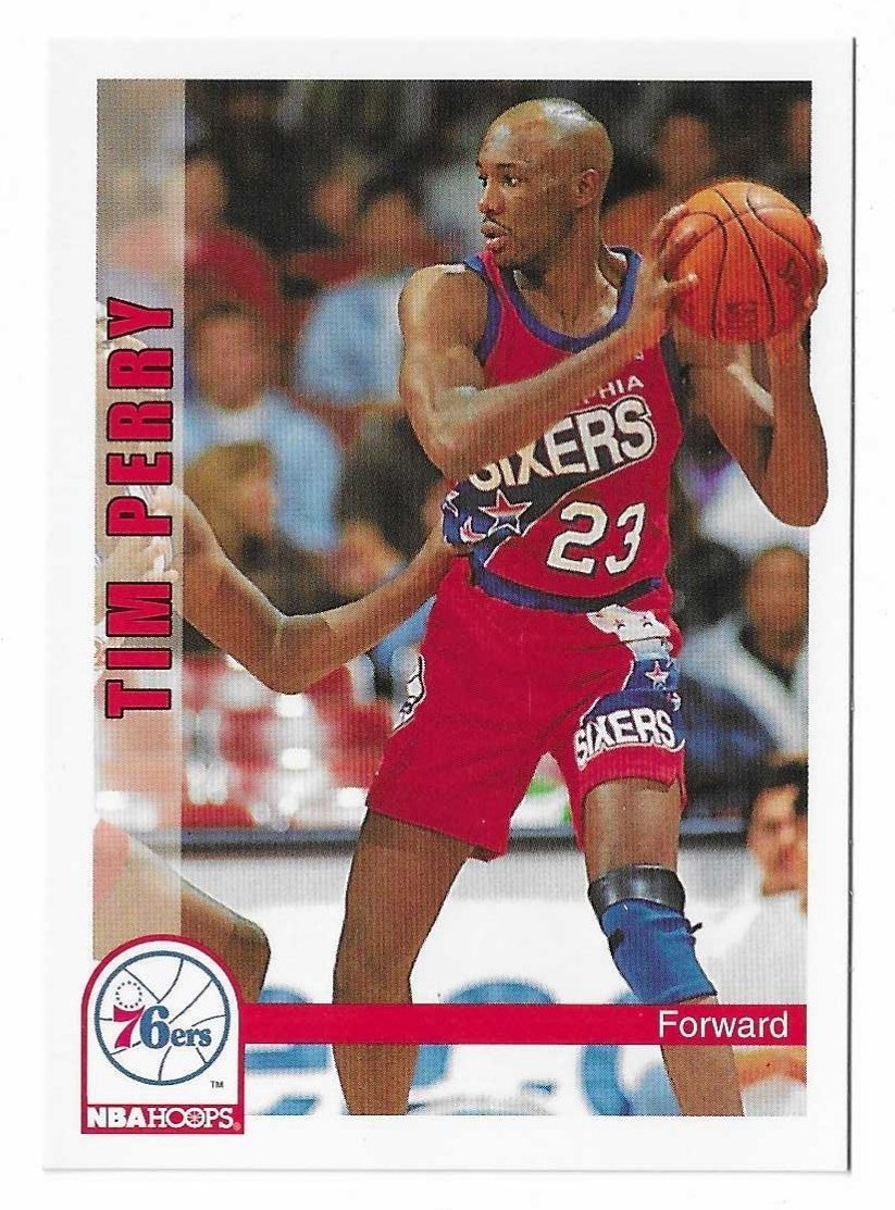 1992-93 NBA Hoops Basketball Tim Perry Card #448 Philadelphia 76ers