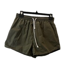 BP. Army Green Drawstring Pull On Elastic Waist Shorts Canvas Pockets Womens S
