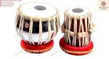 Bina Tabla Paar Nr. 49 Blech Bajan, Sheeshamholz Dayan Musikinstrument