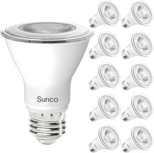 Sunco 10 Pack PAR20 LED Bulb,Track Light Bulbs Flood 2700k Soft White