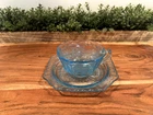 Stunning Blue Mayfair Depression Glass-Coffee Cup and Saucer.
