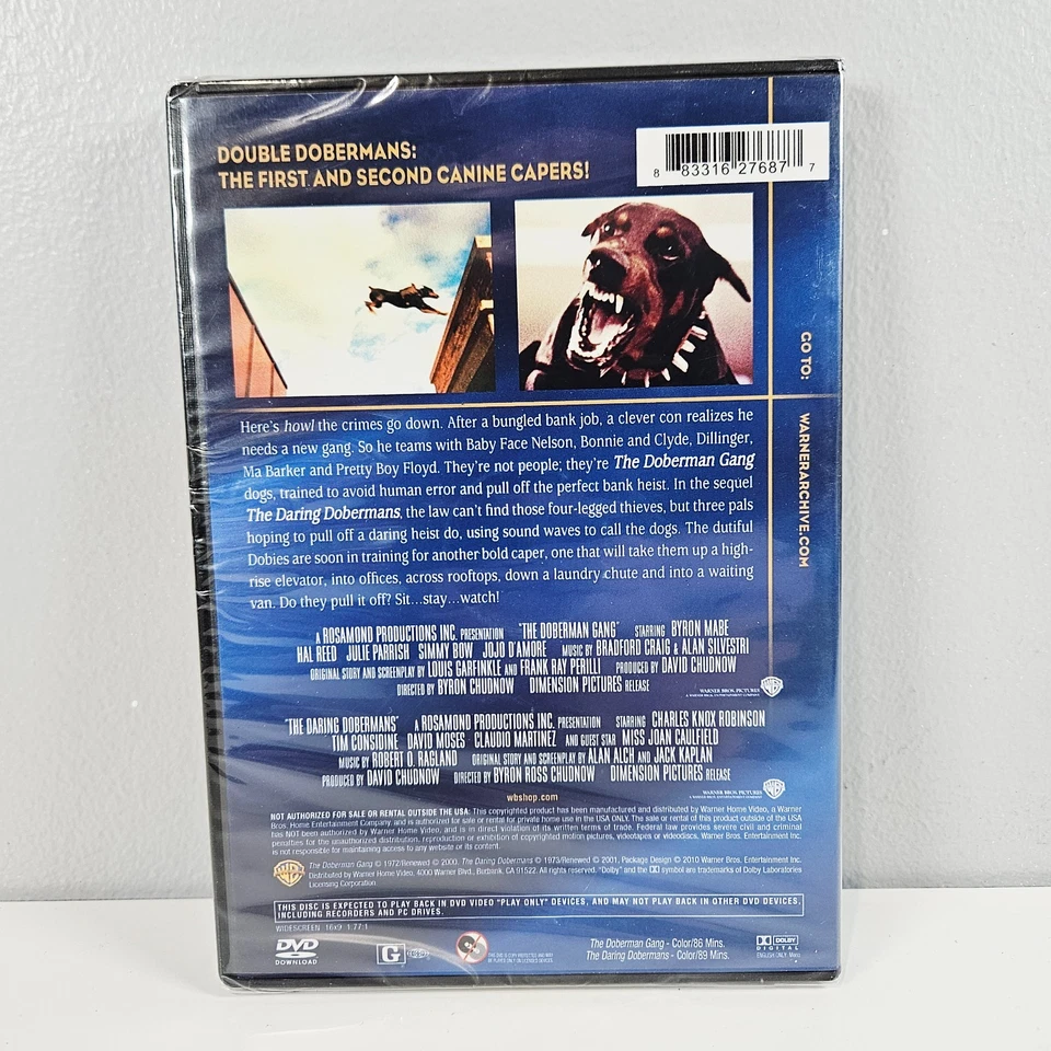 The Doberman Gang (1972) / The Daring Dobermans (1973) Double Feature DVD New - Image 2 of 3
