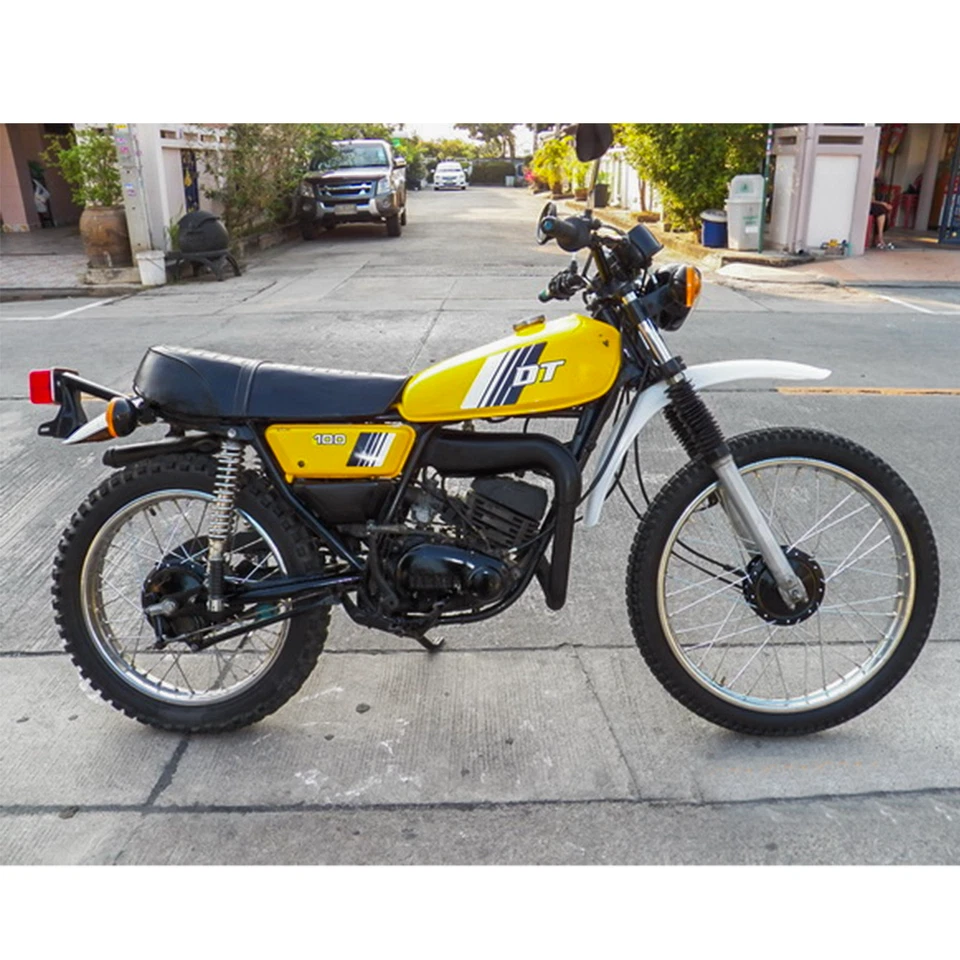 PARA YAMAHA DT100 DT125 DT175 DT250 DT400 DT ENDURO GUARDABARROS DELANTERO BLANCO Foto 2 de 4