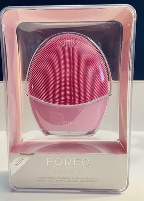 FOREO LUNA 3 Face Brush and Anti-Aging Massager for Normal Skin - Pink, New