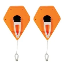 2 PCS Keson P100 Octoganal Chalk Line Reel 1.5mm String 100-Foot Orange