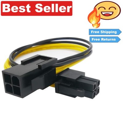8 Inch 4 Pin CPU Power Extension Cable - Male to Female, 18AWG Durable Design