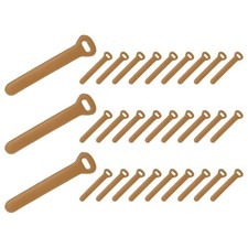 30 Pcs Leather Zipper Puller, 2.6" Zipper Sliders, Light Khaki