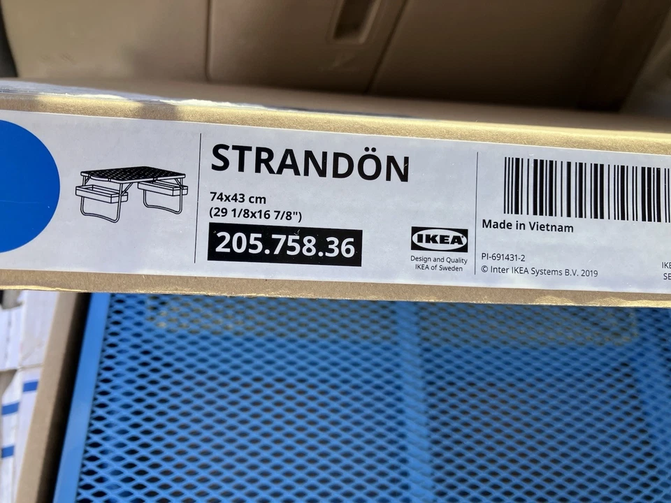 Ikea STRANDON Folding table, blue, 29 1/8x16 7/8 " Picnic, Beach Patio - Image 3 of 4