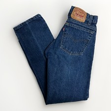 Vintage 1989 Levi's 505 Dark Wash Jeans Made in USA W28 L32 Straight Leg