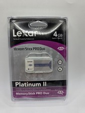 Lexar 4GB Platinum II Memory Stick PRO Duo Adapter Sony New Sealed