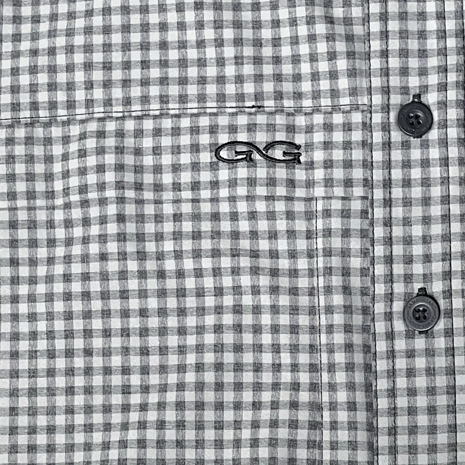 GameGuard TekCheck Shirt Mens M Gunmetal Gray Gingham Vented Fishing Long Sleeve - Image 4 of 4