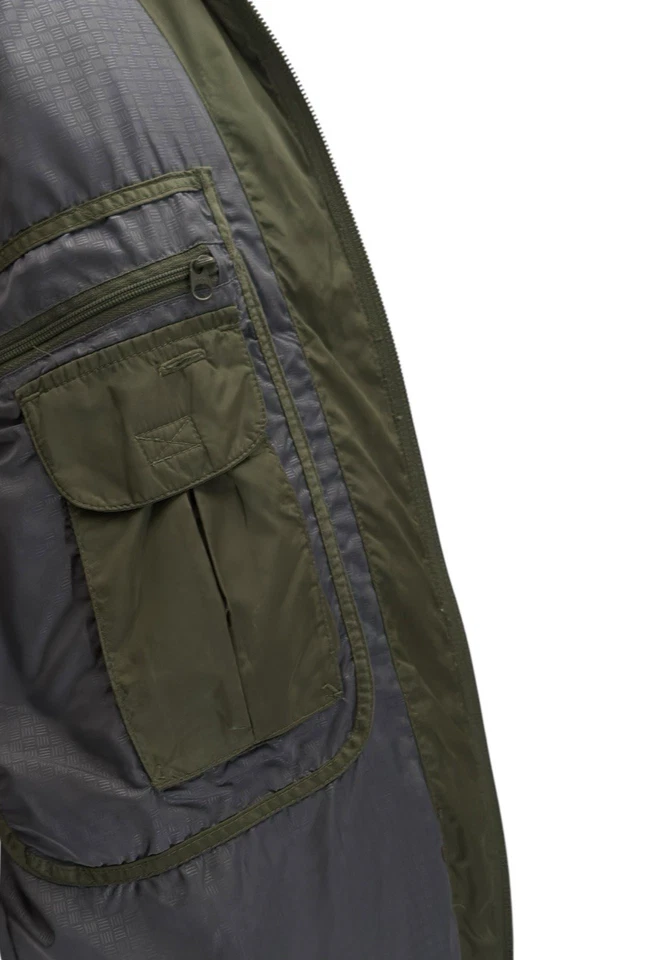 ⭐LANDS END- MEN'S LARGE Green Goose Down Puffer Jacket Removable Hood - Image 3 of 4