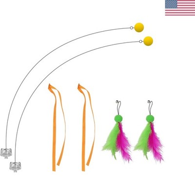 Rechargeable Interactive Cat Tumbler Toy with Feather Wand - Engaging Playtime