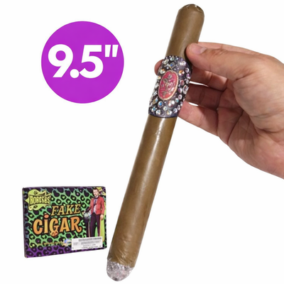 big daddy tobacco Big Daddy FAKE JUMBO CIGAR Silver Bling Pimp Costume 9.5” Long Giant Prop  Rapper