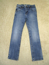 Wrangler Retro Jeans Boys 14 Blue Slim Straight Youth Kids Pants Light Wash