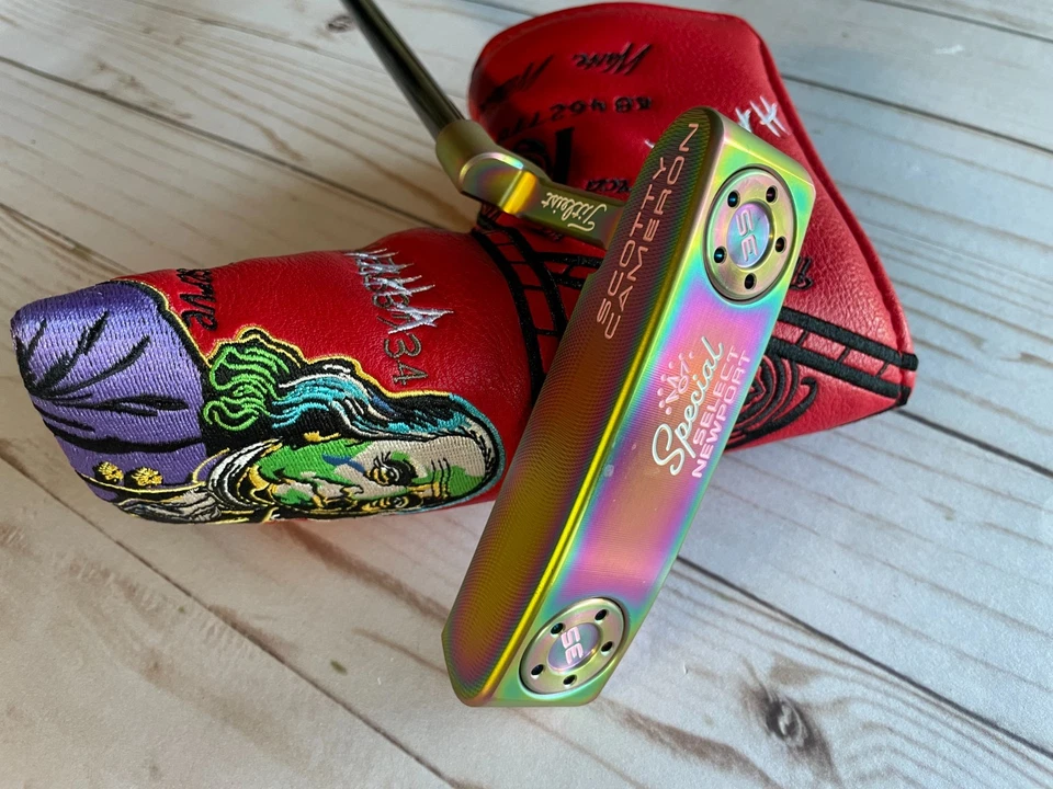 *NEW* Scotty Cameron Custom Rainbow PVD Cotton Candy Pink Newport 35in Putter - Image 2 of 4