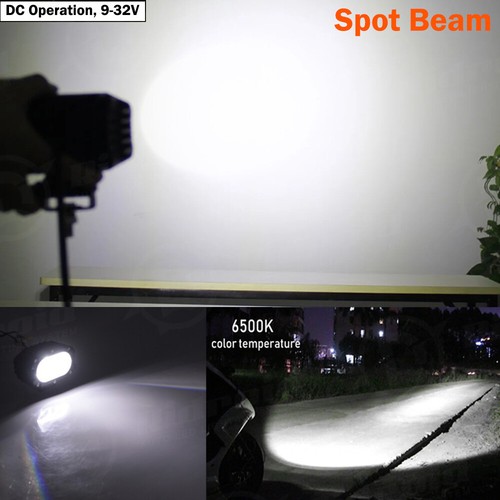 Barra de luz LED 4x 4" barra de luz de trabajo 6000K blanca SUV camión todoterreno 4x4 4x4 lámpara de conducción antiniebla - Imagen 10 de 19