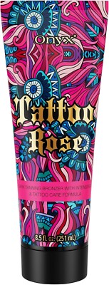 Onyx Tattoo Rose Bronzing Accelerator | Sonnenbankcreme für tätowierte Haut | Indoor