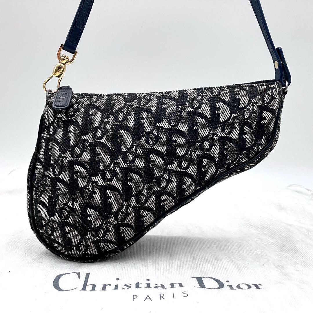 バッグ Christian Dior Trotter Saddle Bag Christian Dior Saddle Bag Trotter Saddle Pouch Navy Shoulder