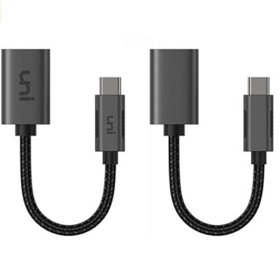 uni USB C to USB Adapter 2 Pack, Aluminum USB-C [Thunderbolt 3] to USB 3 Adapter