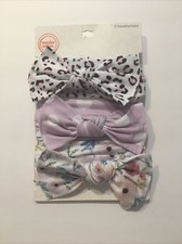 "Wonder Nation" Girl's . Headwrap/Hair Bow 3 Pack, Ages 3 , New on Card