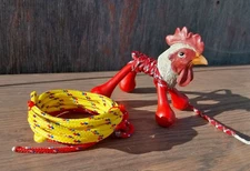 MICRO Chicken Roping Dummy w/ 2-Chicken Ropes Roping Toy Head and Heel Skill Toy