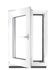 Finestre del Seminterrato in PVC Bianco Triplo Vetro Ad Anta Ribalta