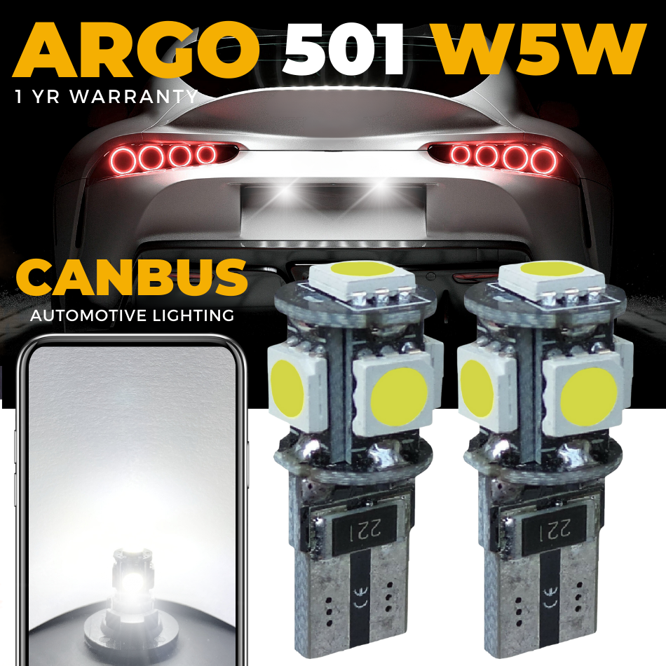 For Peugeot 208 MK1 Led Smd Number Plate Light 2012-2019 Canbus White  Bulbs