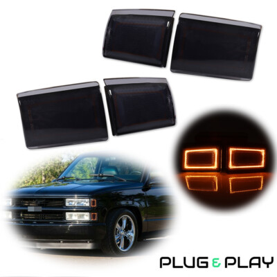 #ad Amber LED Side Marker Corner Lights For 88 93 C K 1500 2500 3500 Suburban Blazer $44.99