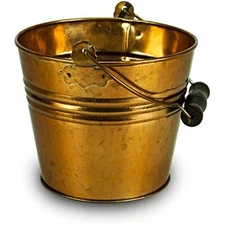 Planter With Handle, Banded Metal, New Copper, 6-In.